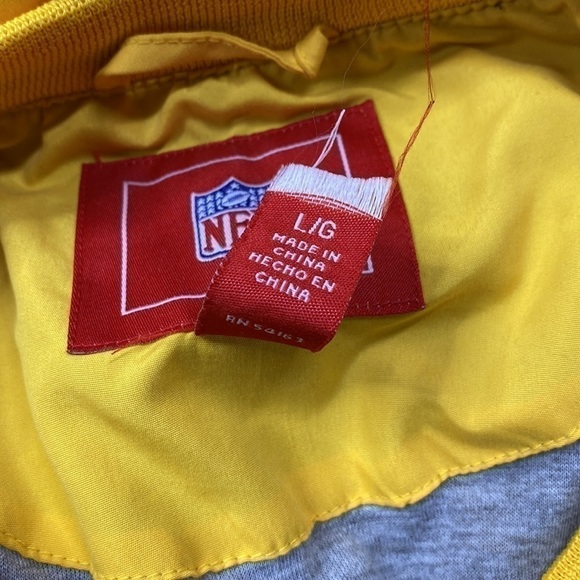 Vintage NFL Green Bay Packers Yellow Pullover Jacket Size Large - Picture 4 of 11
